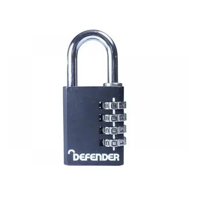 Defender DFCOMBI40 Black Die-Cast Combination Padlock 40Mm