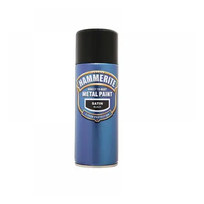 Hammerite 5084778 Direct To Rust Smooth Finish Aerosol Satin Black 400Ml