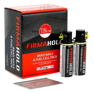 Timco ABG1645G Firmahold Collated Brad Nails & Fuel Cells - 16 Gauge - Angled - Galvanised 16G X