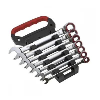 Sealey AK63945 Reversible Ratchet Combination Spanner Set 7Pc Metric Platinum Series