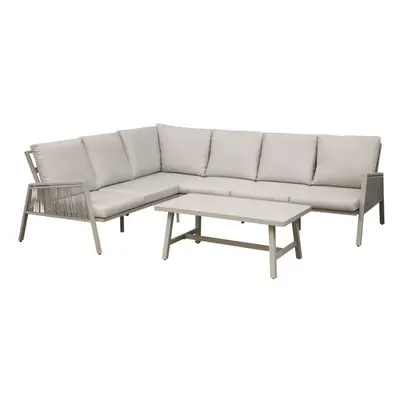 Sealey DG57 Dellonda Fusion 4-Piece Outdoor Garden Corner Sofa & Coffee Table Set Aluminium