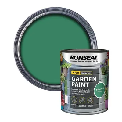 Ronseal 39438 Garden Paint Rainforest Green 750Ml