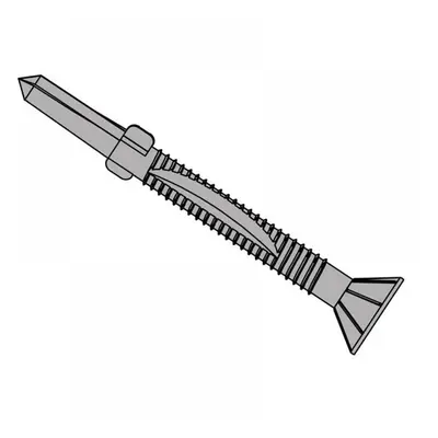 Forgefix TFCUWWSD5565H Techfast Timber To Steel Csk/Wing Screw No.5 Tip 5.5 X 65Mm Box 100