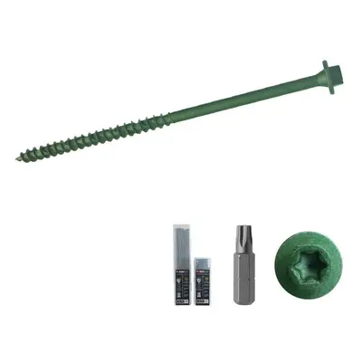 Forgefast FFTF7150 Elite Low-Torque Timber Fixing Screws - Green 7.0 X 150Mm (Tub Of 50)