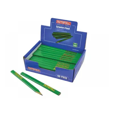 Faithfull Carpenterfts Pencils - Green / Hard (Display 80)