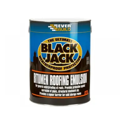 Everbuild Sika 487001 Black Jack® 906 Bitumen Roofing Emulsion 5 Litre