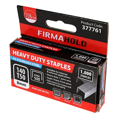 Timco 377261 Heavy Duty Staples - Chisel Point - A2 Stainless Steel 12Mm