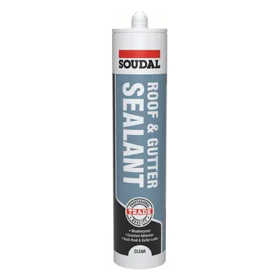 Soudal Roof & Gutter Sealant Clear 290Ml cartridge 6