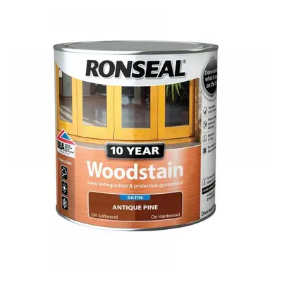 Ronseal 38676 10 Year Woodstain Antique Pine 750Ml