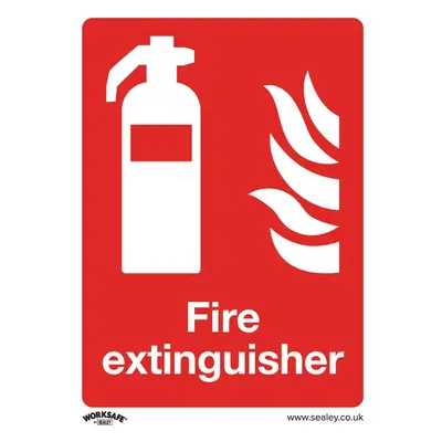 Sealey SS15P10 Information Safety Sign - Fire Extinguisher - Rigid Plastic - Pack Of 10