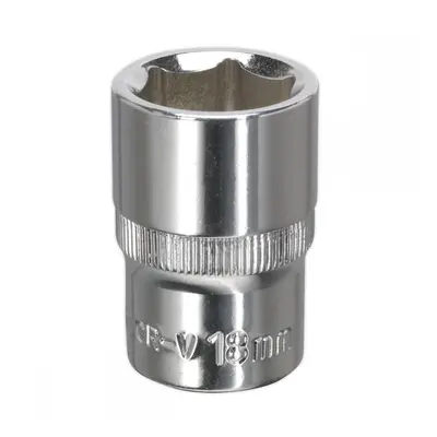 Sealey SP1218 Walldrive® Socket 18Mm 1/2inSq Drive Fully Polished