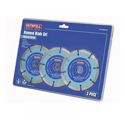 Faithfull GM3011522PK3 Contract Diamond Blades 115 X 22.2Mm (Pack 3)