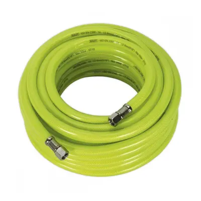 Sealey AHFC15 Air Hose High-Visibility 15M X Ø8Mm With 1/4inBsp Unions