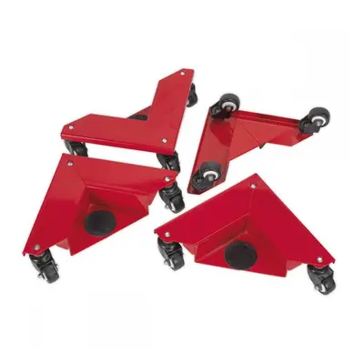 Sealey CM4 Corner Transport Dollies Set Of 4 - 150Kg Capacity