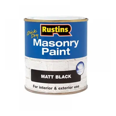 Rustins MASPB250 Quick Dry Masonry Paint Matt Black 250Ml