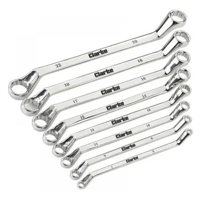 Clarke 1801807 Cht807 8 Piece Deep Offset Ring Spanner Set