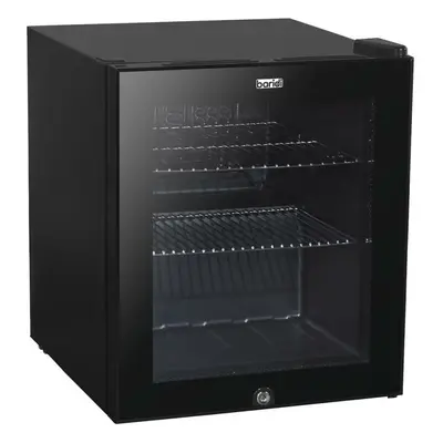 Sealey DH12 Baridi 50L Table Top Beer & Drinks Mini Fridge With Light 3-10°C - Black & Glass