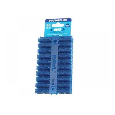 Rawlplug R-U1-BLU-80-C Blue Uno® Plugs 8 X 32Mm (Card 80)