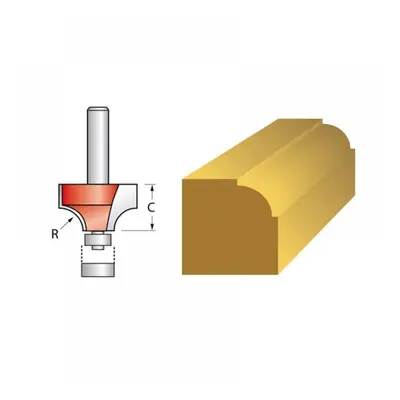 Faithfull Router Bit Tct 6.3Mm Rounding Over 1/4In Shank