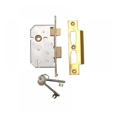 Union Y2277-PL-2.50 2277 3 Lever Mortice Sashlock Polished Brass 65Mm 2.5In Visi