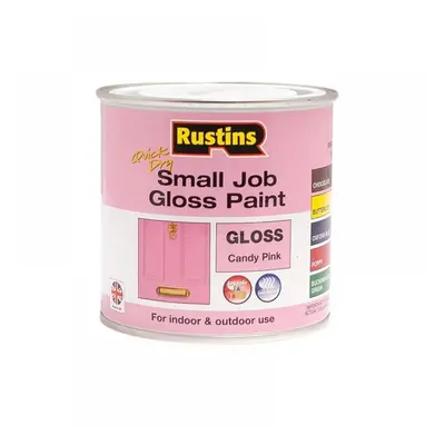 Rustins GPPIW250 Quick Dry Small Job Gloss Paint Candy Pink 250Ml