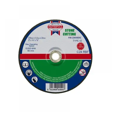 Faithfull Depressed Centre Stone Cutting Disc 230 X 3.2 X 22.23Mm