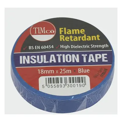 Timco ITBLUE Pvc Insulation Tape - Blue 25M X 18Mm Roll Pack 10