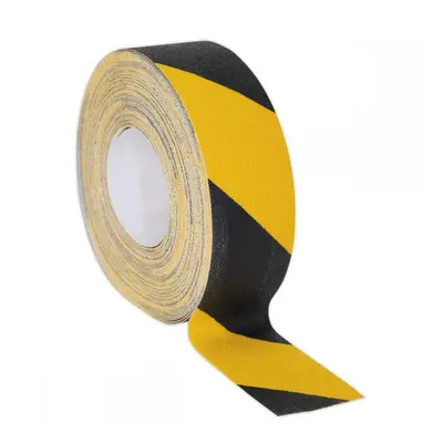 Sealey ANTBY18 Anti-Slip Tape Self-Adhesive Black Yellow 50Mm X 18M