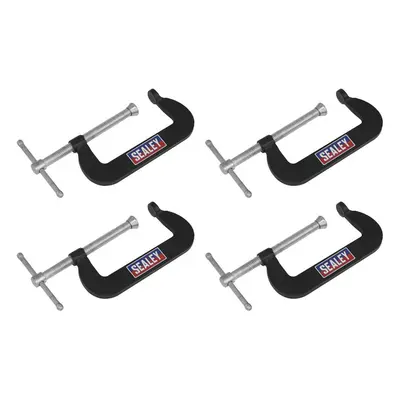 Sealey GCC02 Junior C-Clamp 4Pc Set - 76Mm X 35Mm