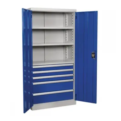 Sealey APICCOMBO5 Industrial Cabinet 5 Drawer 3 Shelf 1800Mm