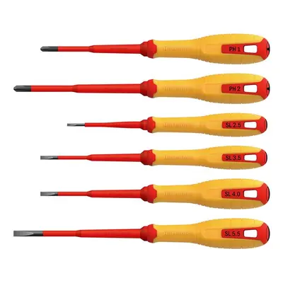 Hultafors 444455 Vde Phillips & Slotted Screwdriver Set 6 Piece