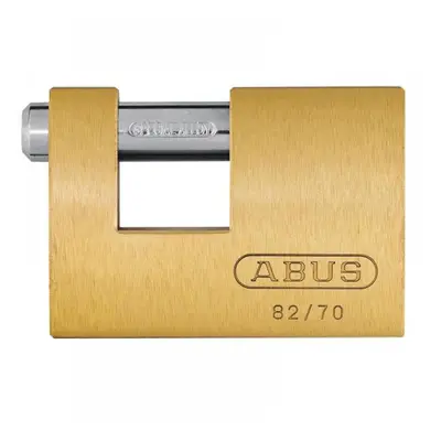 Abus Mechanical 35327 82/70Mm Monoblock Brass Shutter Padlock Carded