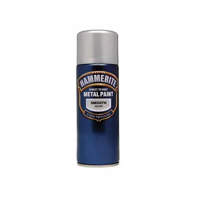 Hammerite 5084785 Direct To Rust Smooth Finish Aerosol Silver 400Ml