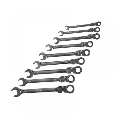 Faithfull Ratchet Combination Spanner Flex Head Set 9 Piece