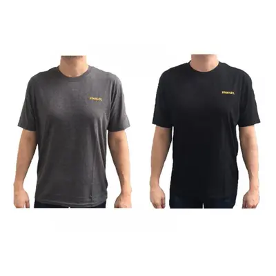 Stanley® Clothing STW40026-123 T-Shirt Twin Pack Grey & Black - M