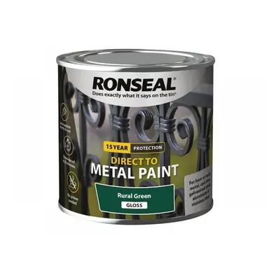 Ronseal 39185 Direct To Metal Paint Rural Green Gloss 250Ml