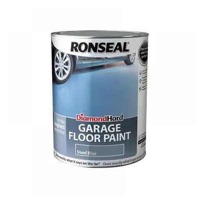 Ronseal 36111 Diamond Hard Garage Floor Paint Steel Blue 5 Litre