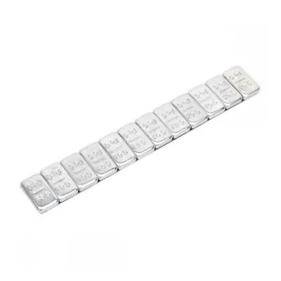 Sealey WWSA5 Wheel Weight 5G Adhesive Zinc Plated Steel Strip Of 12 Pack Of 100