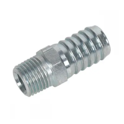 Sealey AC40 Screwed Tailpiece Male 1/4inBspt - 1/2in Hose Pack Of 5