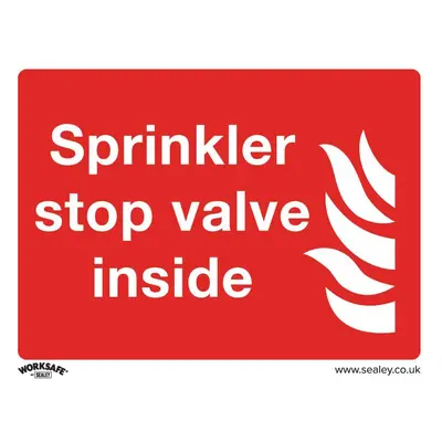 Sealey SS23V10 Safe Conditions Safety Sign - Sprinkler Stop Valve - Self-Adhesive Vinyl - Pack O