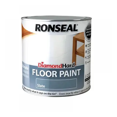 Ronseal 35756 Diamond Hard Floor Paint Satin Slate 2.5 Litre