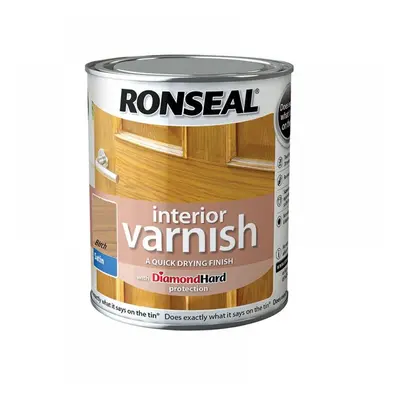 Ronseal 36834 Interior Varnish Quick Dry Satin Birch 750Ml