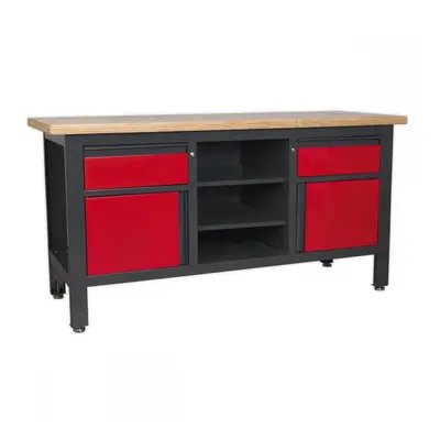 Sealey AP1905A Workstation With 2 Drawers 2 Cupboards & Open Storage