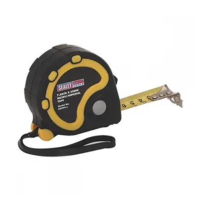 Sealey AK990 Rubber Tape Measure 7.5M(25Ft) X 25Mm Metric/Imperial