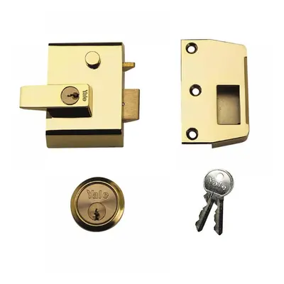 Yale Locks 630002215542 P2 Double Security Nightlatch 40Mm Backset Brasslux Finish Visi