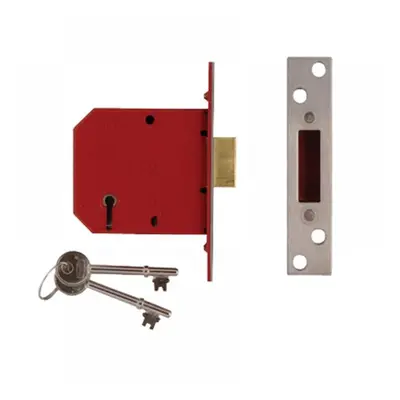 Union J2101-SC-2.50 2101 5 Lever Mortice Deadlock Satin Chrome Finish 65Mm 2.5In Box