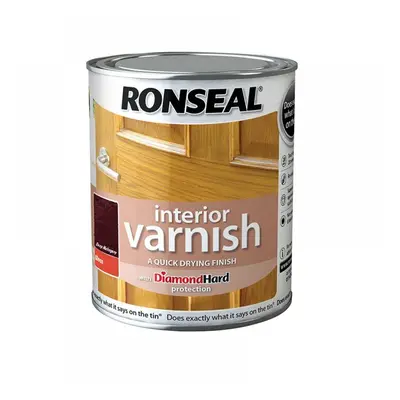 Ronseal 36852 Interior Varnish Quick Dry Gloss Deep Mahogany 750Ml