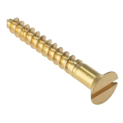 Fandf CSK124BR Wood Screw - Countersunk Head - Solid Brass 1/2in X 4 (Box Of 200)