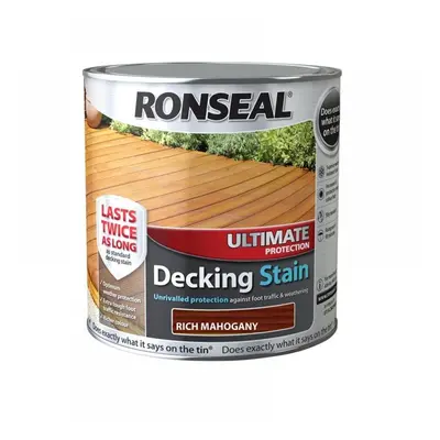 Ronseal 36909 Ultimate Protection Decking Stain Rich Mahogany 2.5 Litre