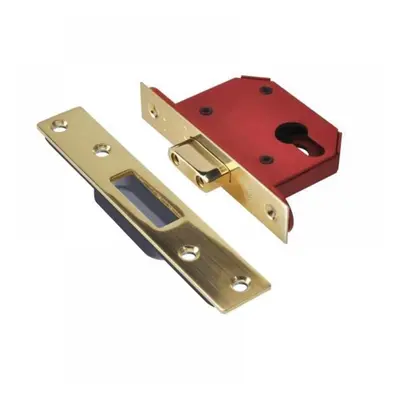 Union JL21EUS-PB-2.5 Strongbolt 21Eu Eus-Pb-2.5 Euro Deadlock Plated Brass 68Mm 2.5In